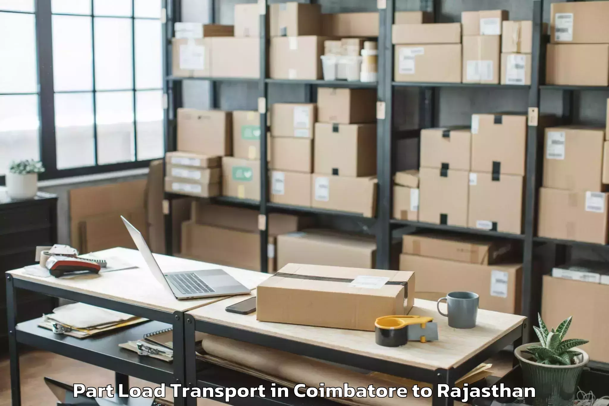 Book Your Coimbatore to Merta Part Load Transport Today